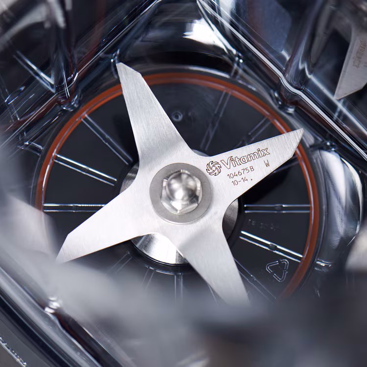 inside view of blades inside blender